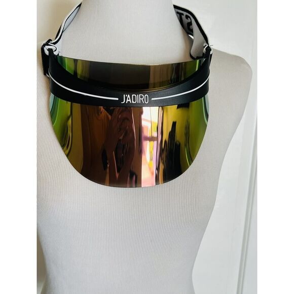 Designer Fashion Gold Mirror Sun Visor Chic Luxury Quality Summer Beach Chic main image 9